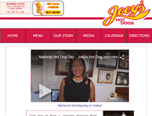 Tablet Screenshot of joeyshotdogs.com